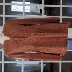 Wonderly Henley long sleeves knit sweater sz S 203
